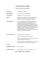 Photo of Communication Tech Job Notice